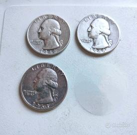 **5x Usa Quarter Dollaro argento 1936-1963**