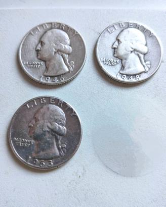 **5x Usa Quarter Dollaro argento 1936-1963**