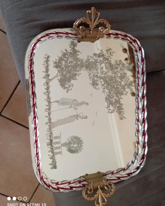 Vassoio Antico con specchio 