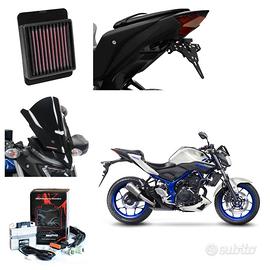 Yamaha Mt 03 accessori centralina scarico pedane