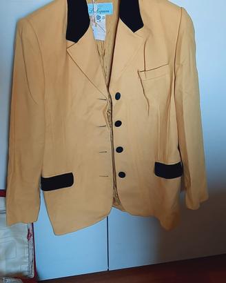 Talleur-giacca Les Copain giallo ocra/ neri tg44.
