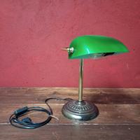 Lampada Ministeriale – Vetro Verde e Ottone