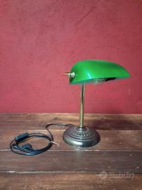 Lampada Ministeriale – Vetro Verde e Ottone