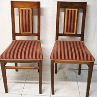 Coppia sedie epoca Liberty – Legno Noce