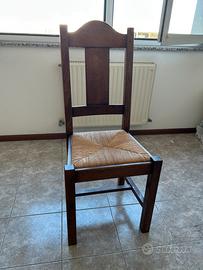 Set di 5 sedie in Puro Legno Massello di Rovere