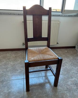 Set di 5 sedie in Puro Legno Massello di Rovere