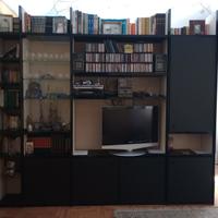 Libreria legno e tessuto lavabile