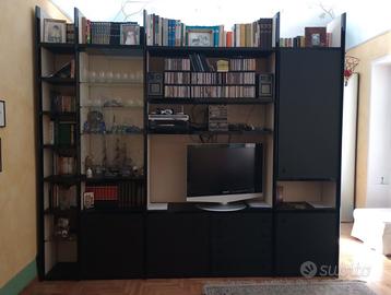 Libreria legno e tessuto lavabile