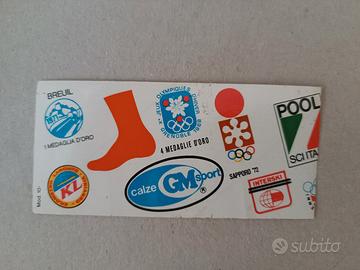adesivo vintage anni 70 marchi sportivi 