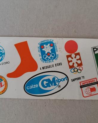 adesivo vintage anni 70 marchi sportivi 