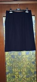 Gonna blu in lana, taglia 44/46