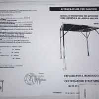 Tettoia zincata di protezione con copertura