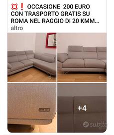 DIVANO BY NATUZZI TRASPORTO GRATIS SU ROMA OGGI