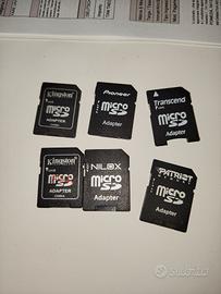 Lotto 6 adattatori micro sd