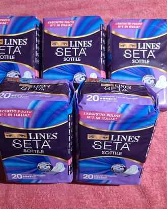 Set assorbenti Lines Seta Sottile 20 pezzi