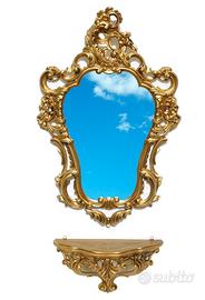 Specchio + mensola in stile barocco vari colori