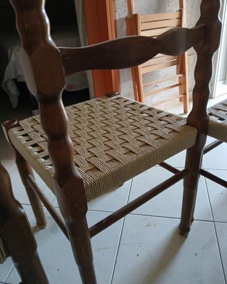 sedie di legno