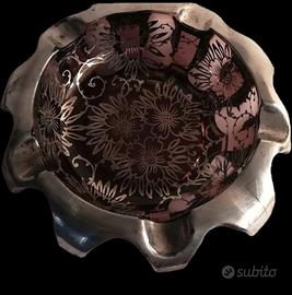 posa cenere in vetro vintage 