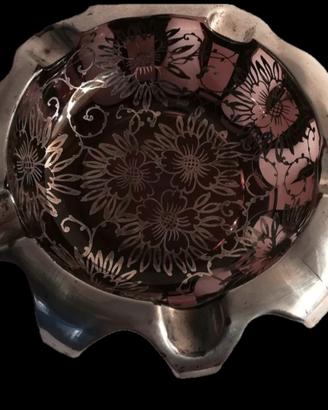 posa cenere in vetro vintage 