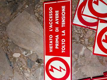 cartelli segnalazioni elettriche anni 70-80