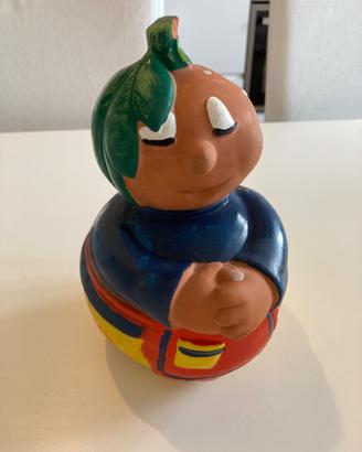Salvadanaio in terracotta dipinto a mano