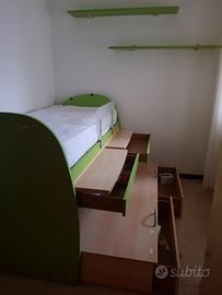 Letto a castello con letto sotto estraibile  compl