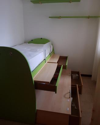 Letto a castello con letto sotto estraibile  compl