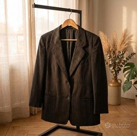 Blazer, donna, lana, gessato, vintage, Made Italy