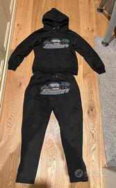 Tuta con pantaloni e felpa Trapstar Shooters nera