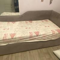 Letto singolo con letto estraibile con 2 materassi