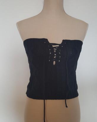 Top cotone con trecce Benetton