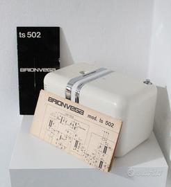Brionvega TS502 Radio Cubo Bianca documenti vintag