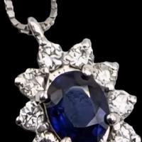 COLLANA ORO ZAFFIRO DIAMANTI