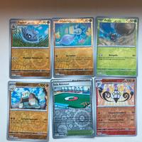 SET DI 6 CARTE POKEMON REVERSE NUOVE