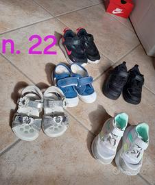 5 paia scarpe n.22 bambina