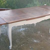 tavolo provenzale laccato shabby chic 