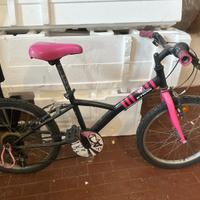 Bici bambina nera rosa
