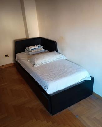 letto matrimoniale e letto singolo + estraibile