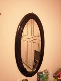 1 cornice ovale vintage nera legno