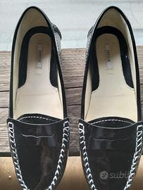  mocassini vernice nera marca geox