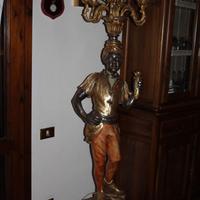 2 Lampade da salotto indonesiane fatte a mano legn