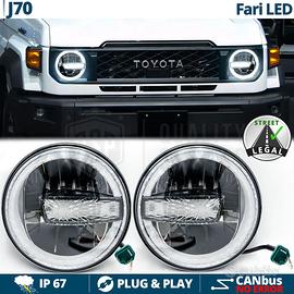 FARI LED Per LAND CRUISER J70 Angel Eyes OMOLOGATI