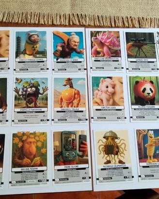 lotto 18 Carte Skifidol Tema FUORI DI TESTA - 