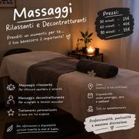 MASSAGGIO RILASSANTE E DECONTRATTURANTE
