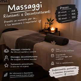 MASSAGGIO RILASSANTE E DECONTRATTURANTE
