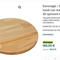 Taglieri legno rotondi euroceppi