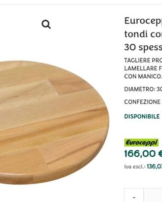 Taglieri legno rotondi euroceppi
