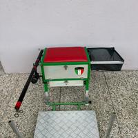 Sgabello panchetto paniere da pesca