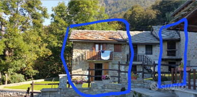 Baita ristrutturata con terreni come foto mappa