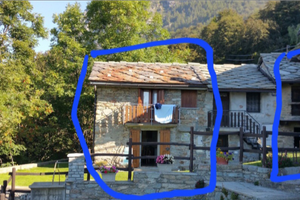 Baita ristrutturata con terreni come foto mappa